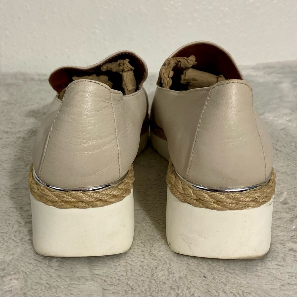Franco Sarto Beige Leather Slip-On Loafers - Picture 5 of 10